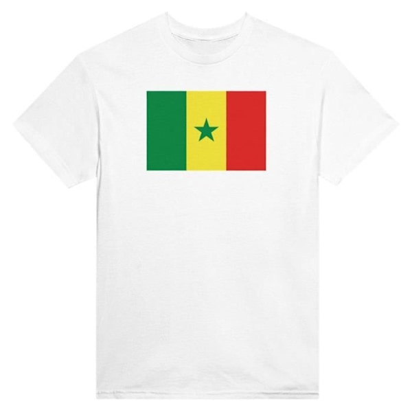 Senegal Flag T-paita valkoisena Vit XXL