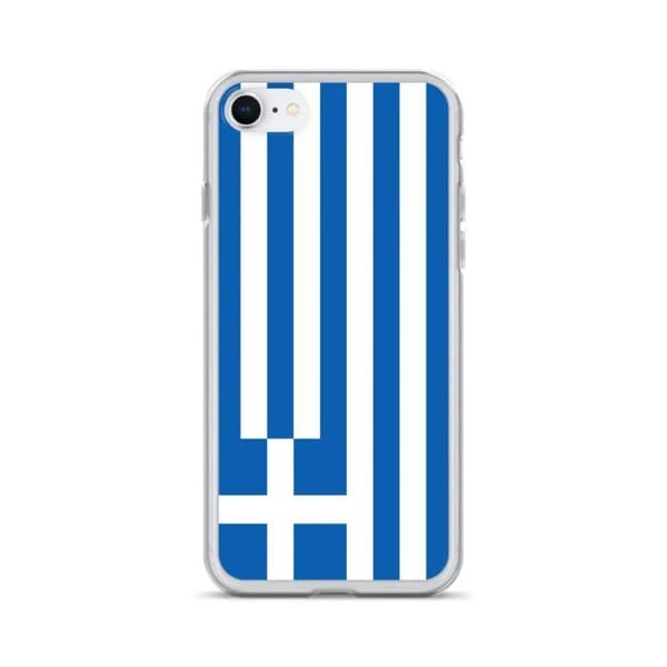 Coque iPhone - Græsk flag - iPhone 6 - Blød silikone - Tyndt og let design - Optimal beskyttelse Blå och vit