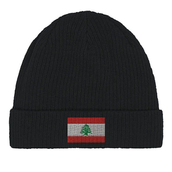 Bonnet Flag Liban i Sort Svart