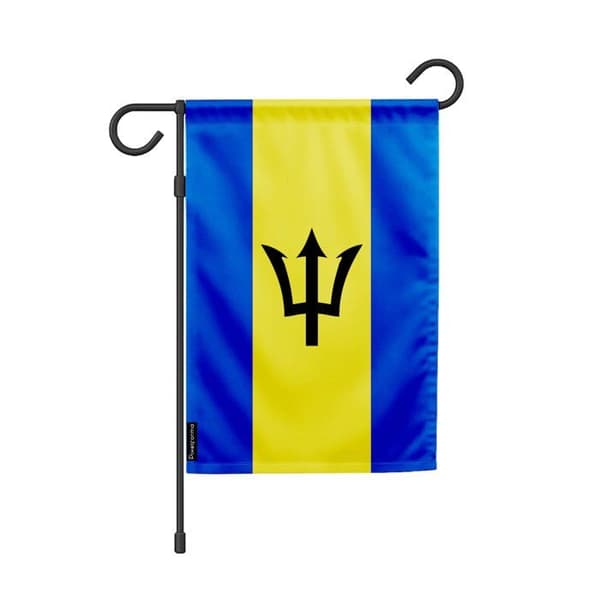 Flag - Barbados - 32 x 47.5 cm - Polyester - Double-sided print - Multicolored Flerfärgad