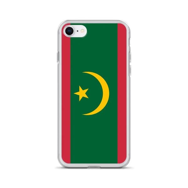 Coque för iPhone - PIXELFORMA - iPhone 8 - Mauritaniska flaggan - Grön - Lätt design Grön gul