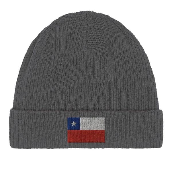 Huvtröja Flagga Chile i Grå Grå