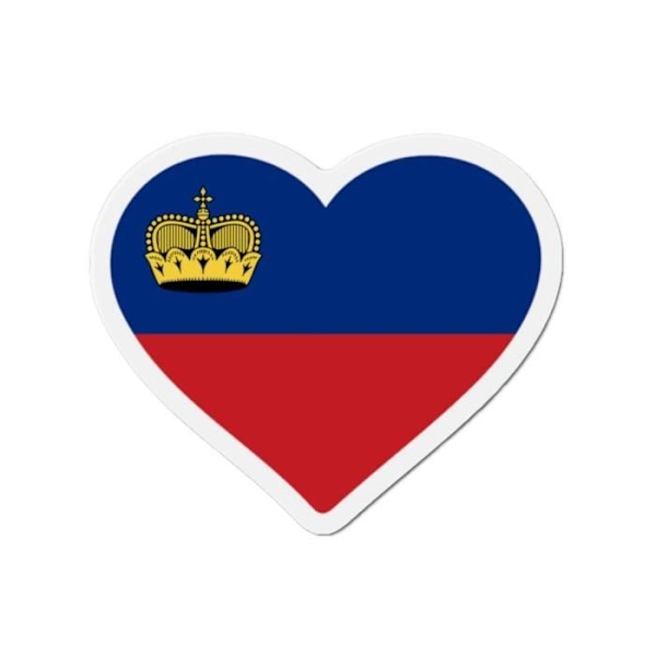 Liechtenstein Flag Heart Magnet 50 stycken i 7cm