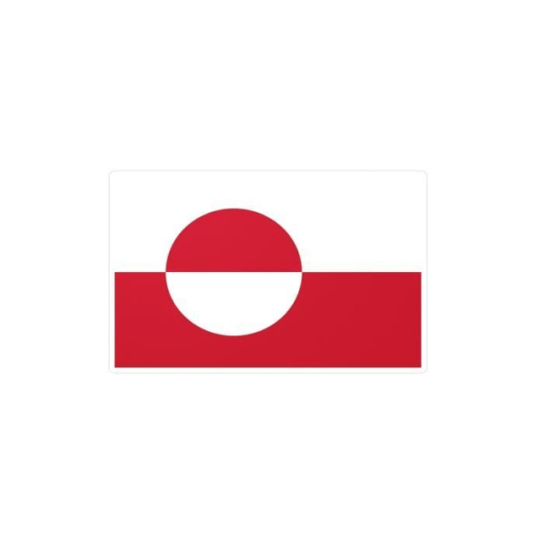Grönlands flagga klistermärke 1,0x1,8cm i 1000 bitar
