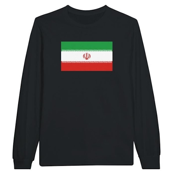 Iran Flag pitkähihainen musta T-paita Svart M