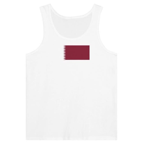 Qatar Flag Tank Top i hvid Vit S