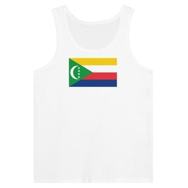 Valkoinen Comorien Flag Toppi Vit S