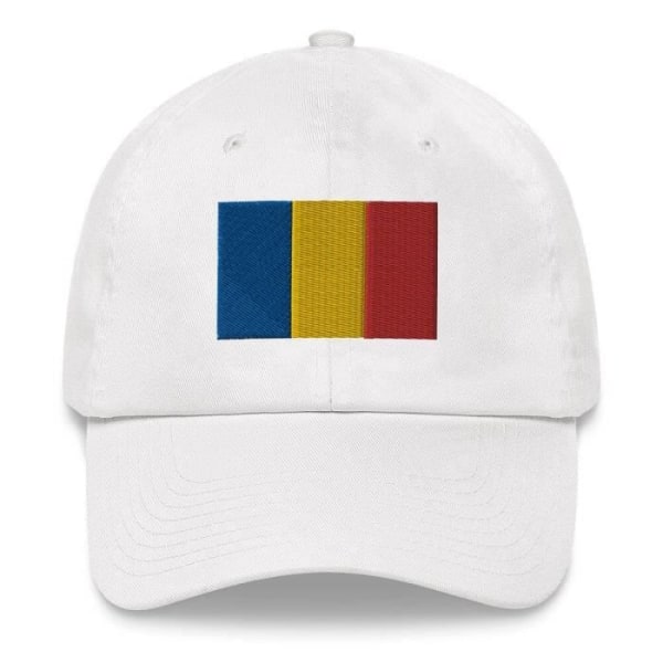 Rumänien Flagga Keps Vit