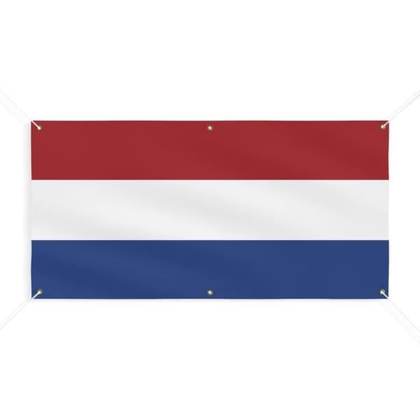 Alankomaiden lippubanneri 6 silmukkaa 80x160cm polyesteriä