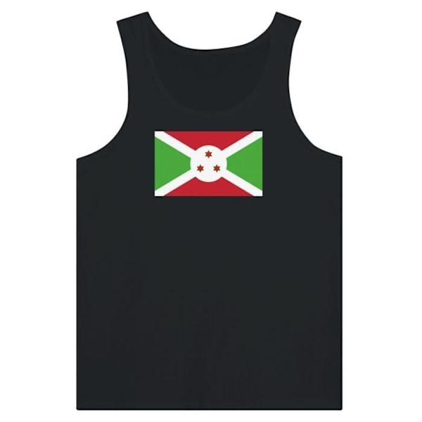 Burundi Flag Tank Top i Sort Svart M