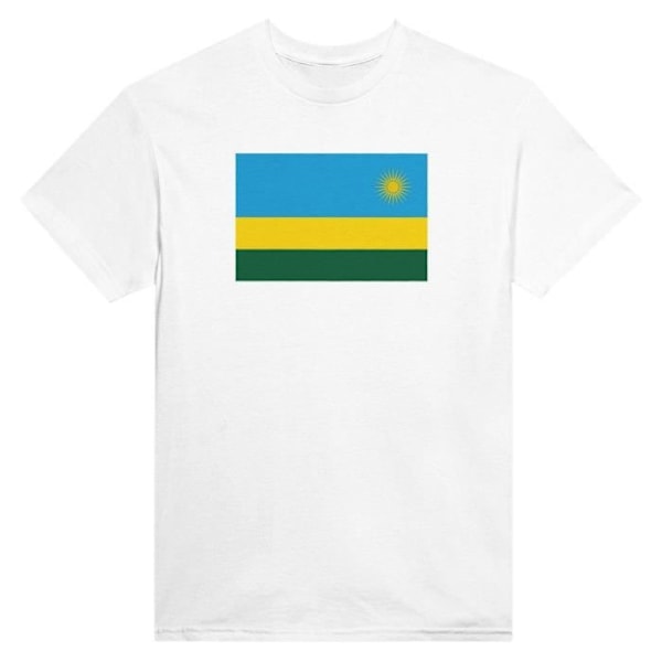 Rwanda Flag T-shirt i hvid farve Vit XXXL