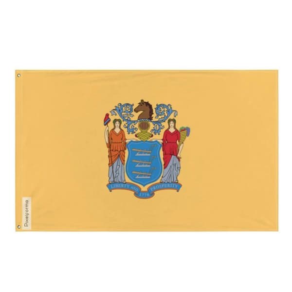 Drapeau - PIXELFORMA - New Jersey - Polyester - 90x150cm - Front og bagside