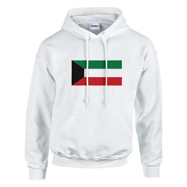 Kuwait Flag hættetrøje i hvid Vit XXL