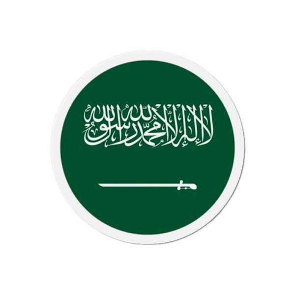 Rund magnet Saudiarabiens flagga 50 stycken i 8cm