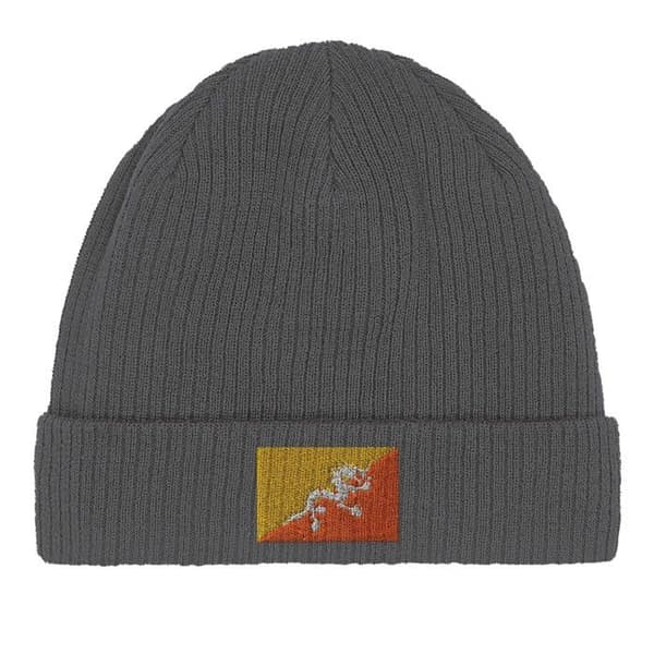 Bonnet Flagga Bhutan i Grå Grå