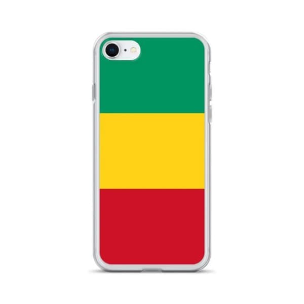 Coque iPhone - Guinea Flag - iPhone 8 Plus - Blød - Multifarvet - Vertikal Flerfärgad
