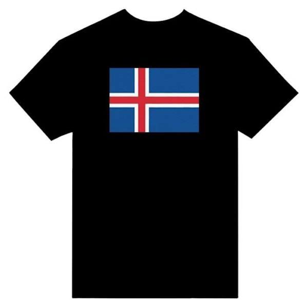 Iceland Flag T-paita mustana Svart M