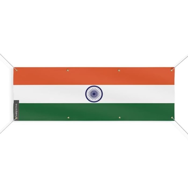 Banner Flag of India 8 Øjer 160x480 cm