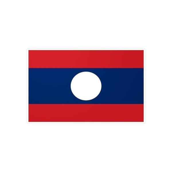 Laos Flag Sticker 6,0x9,0cm i 1000 stykker