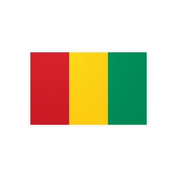 Klistermärke Guineas flagga 3,0x4,5cm i 1000 bitar