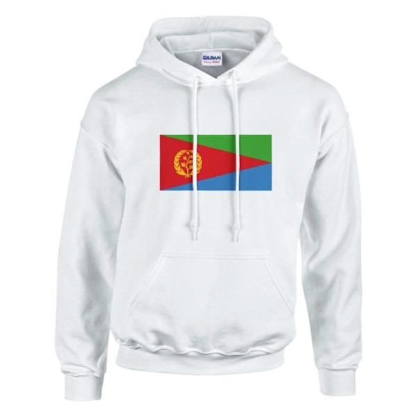 Eritrea Flag hættetrøje i hvid Vit XXXXL