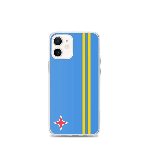 iPhone Cover - Aruba Flag - iPhone 12 mini - Blød - Multifarvet - Vertikal Flerfärgad