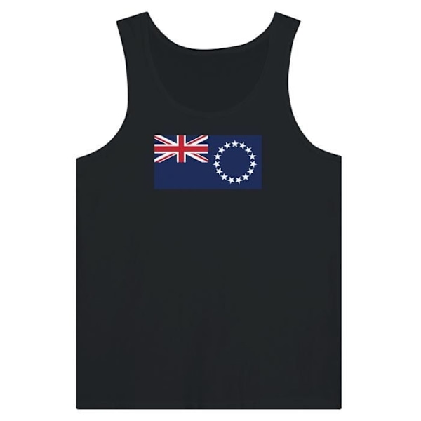 Cook Islands Flag Tank Top i Svart Svart S