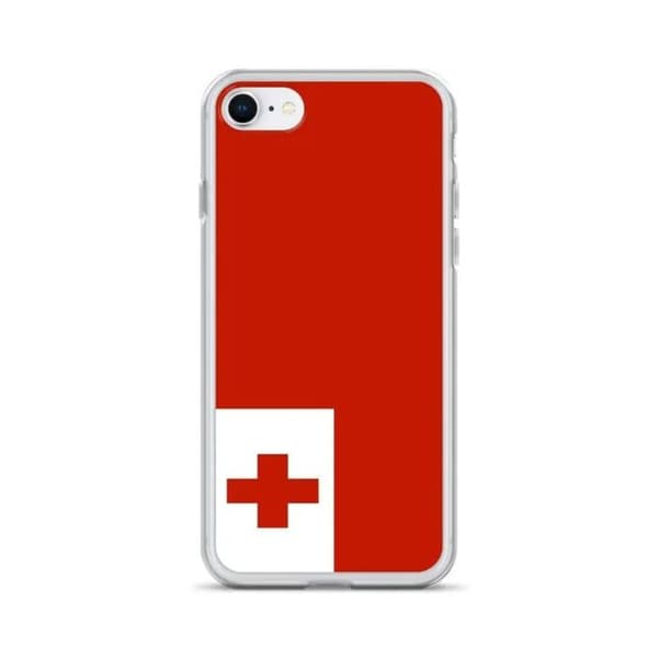 Coque - PIXELFORMA - iPhone 7 - Tonga Flag - Fuld beskyttelse - Blødt silikone Tongas flagga