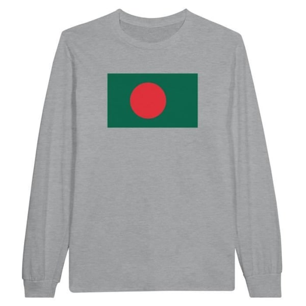 Bangladesh Flag Långärmad T-shirt i grått Grå XXXL