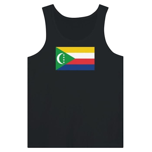 Comoros Flag Tank Top i Sort Svart XL