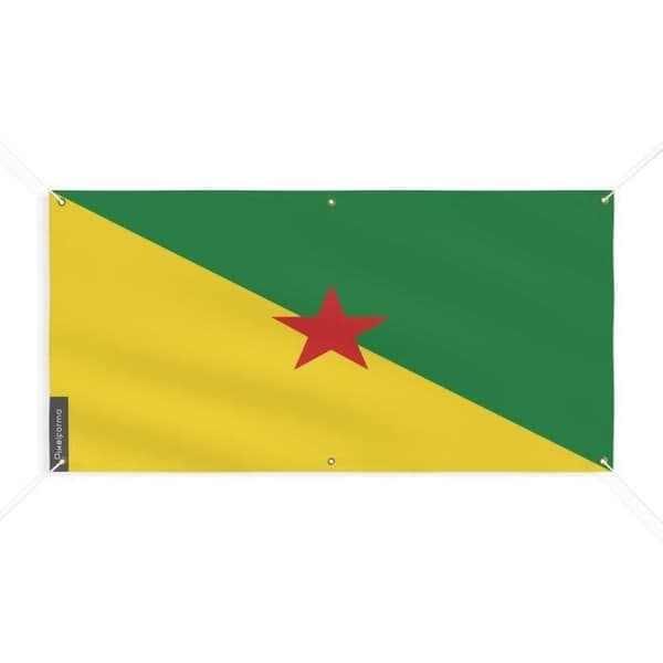 Guyana Flag Banner 6 öljetter 200x400cm i polyester