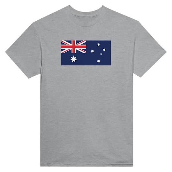 Grå Australien Flag T-shirt Grå XXL