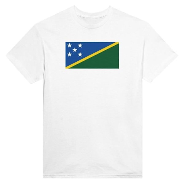 Salomon Islands Flag T-paita valkoisena Vit S