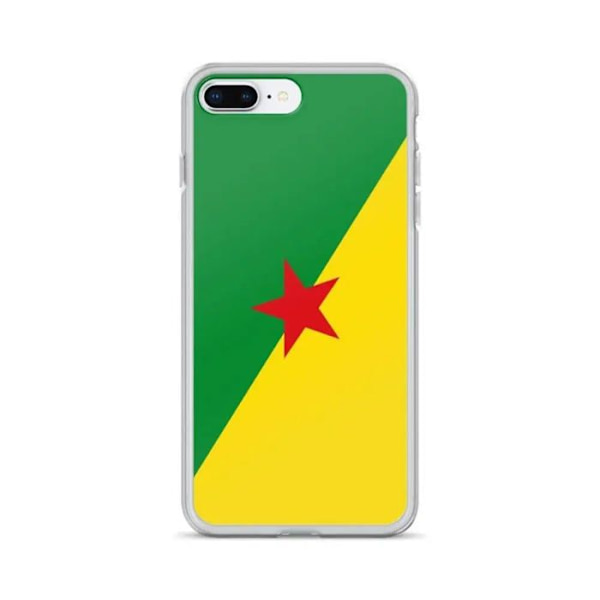iPhone Case - Guyane Flag - iPhone 7 Plus - Flexible - Multicolor - Vertical Flerfärgad