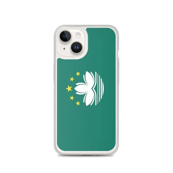 Coque til iPhone - PIXELFORMA - iPhone 14 - Macau Flag - Blødt silikone - Letvægtsdesign Flerfärgad