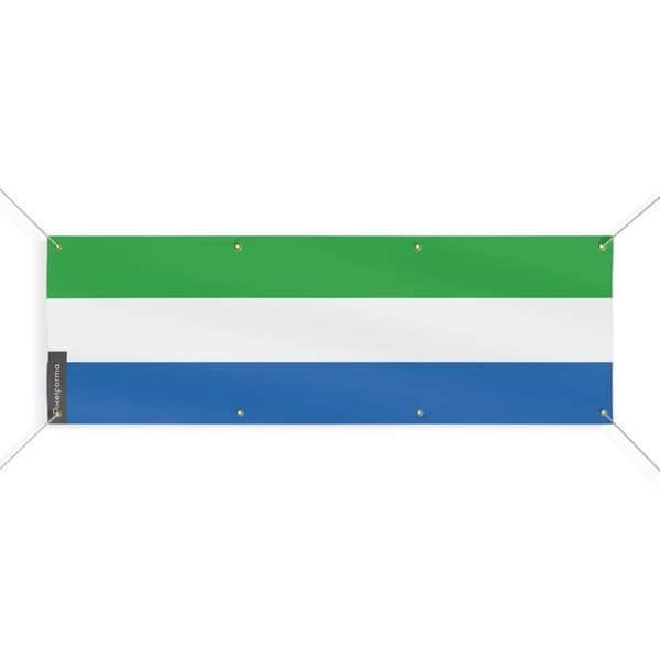 Sierra Leonen lippulippu 8 silmukkaa 70x210 cm
