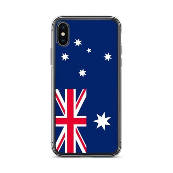 iPhone Case - Australsk Flag - iPhone XS Max - Fleksibel - Multifarvet - Vertikal Flerfärgad