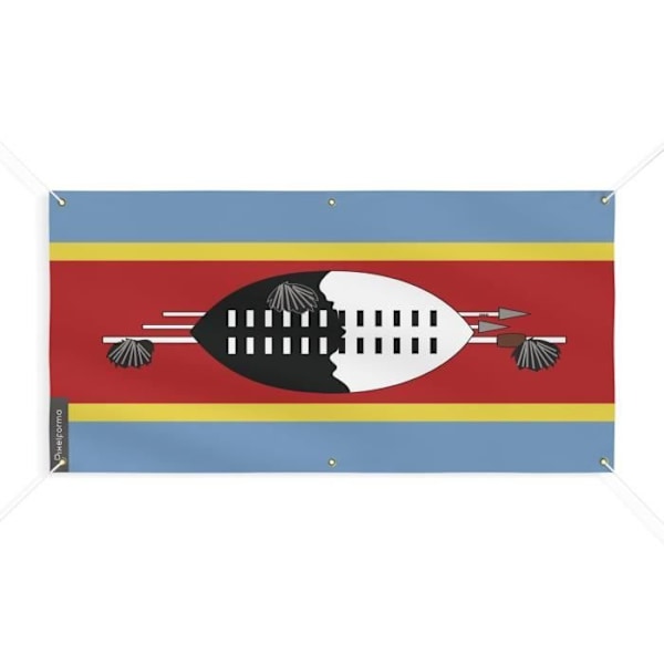 Eswatini-lippu 6 silmukkaa 40x80cm polyesteriä