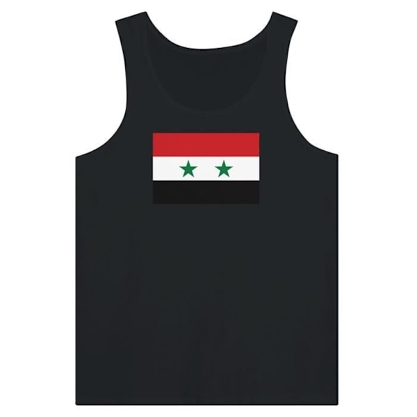 Syria Flag Tank Top i Sort Svart XL