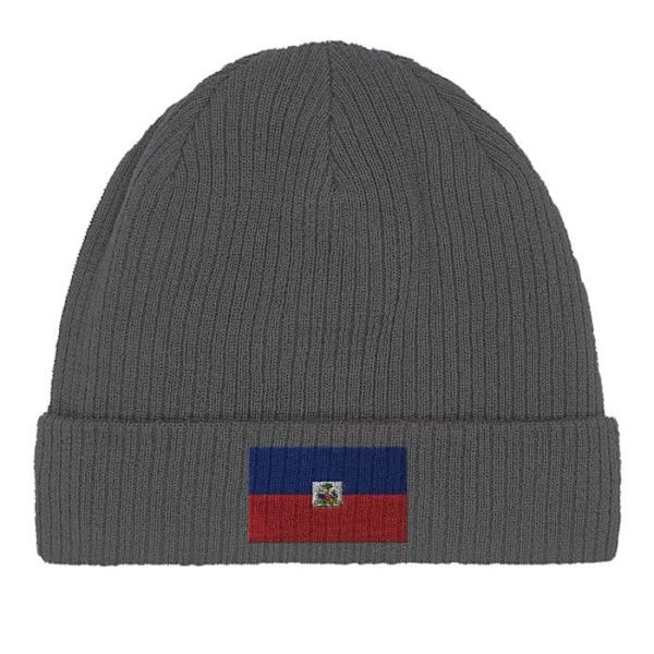 Hætte Flag Haiti i Grå Grå