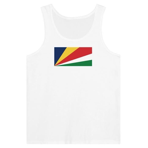 Seychellernes flag tanktop i hvid Vit jag