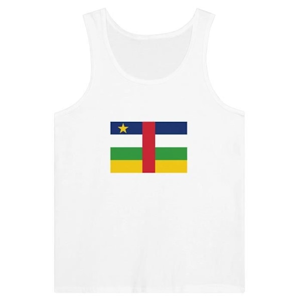 Centralafrikanske republik flag tanktop i hvid Vit XS