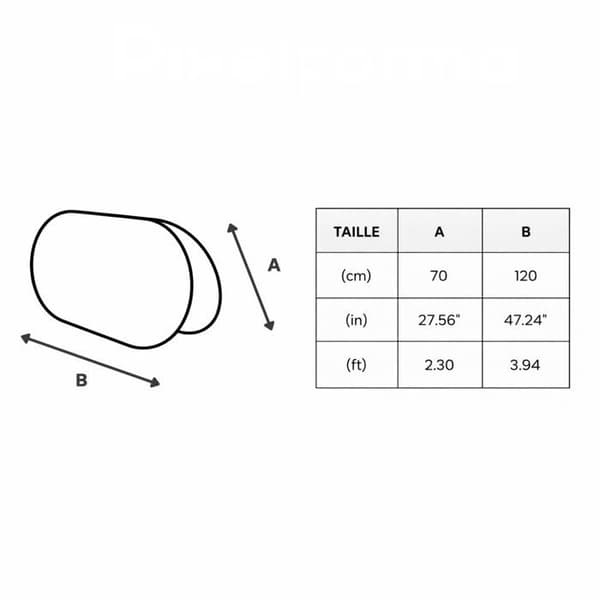 Oval Flag - Mayotte - 70 x 120 cm - Polyester - Double-sided print - Foldable retractable Flerfärgad