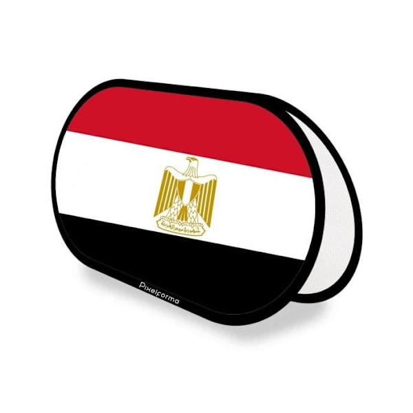 Oval reklamstöd Egyptens flagga i 70x120cm