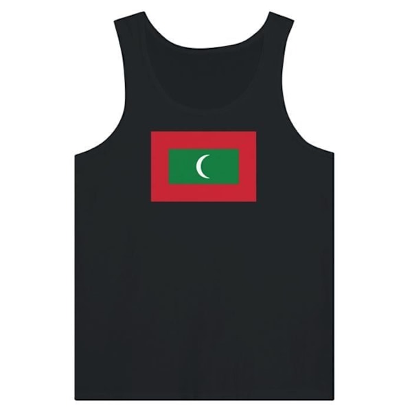 Maldiverne Flag Tank Top i Sort Svart M