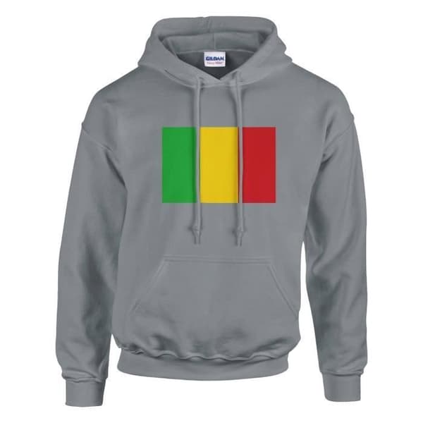Hættetrøje - PIXELFORMA - Mali Flag - Grå - Bomuld-polyester - Øko-venlig Grå XXXXXL