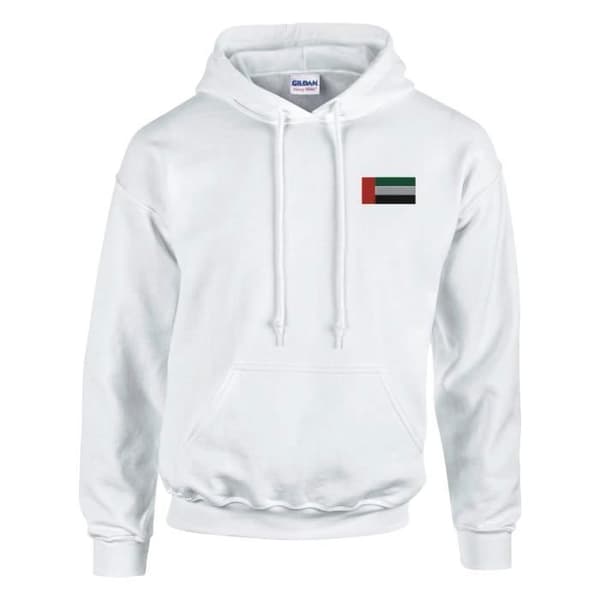Hætte sweatshirt - PIXELFORMA - Emiraternes flag - Bomuld-polyester - Lange ærmer - Hættekrave Vit jag