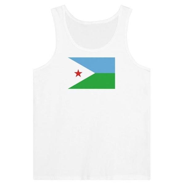 Djibouti Flag Tank Top i Hvid Vit XL