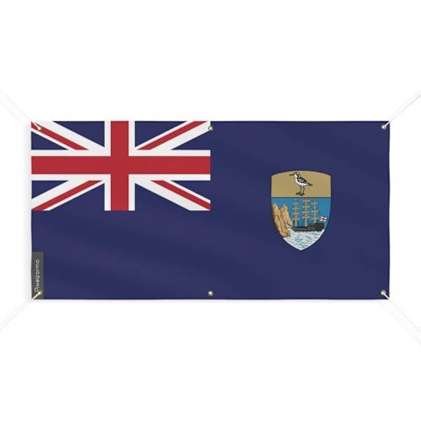 Banner Flag for Saint Helena, Ascension og Tristan da Cunha 6 øjer 190x380 cm i polyester