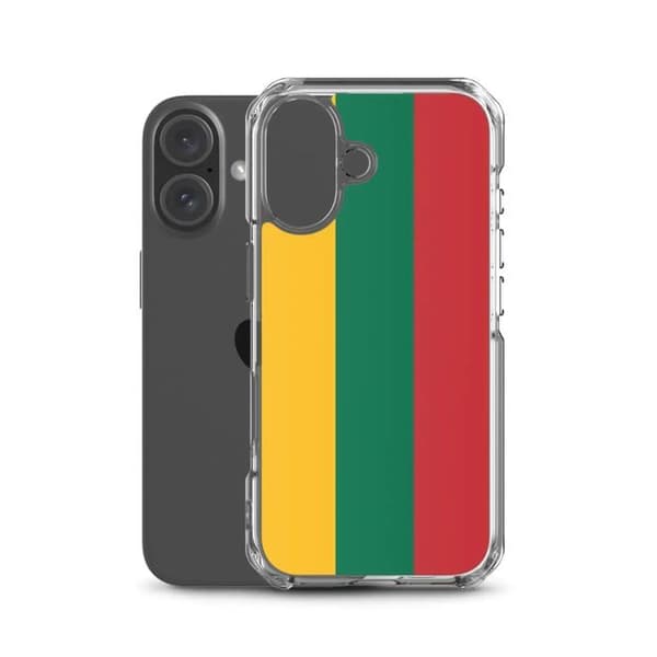 iPhone-case - Multicolor - Litauisk flag - Blød - Silikone - Vertikal Flerfärgad